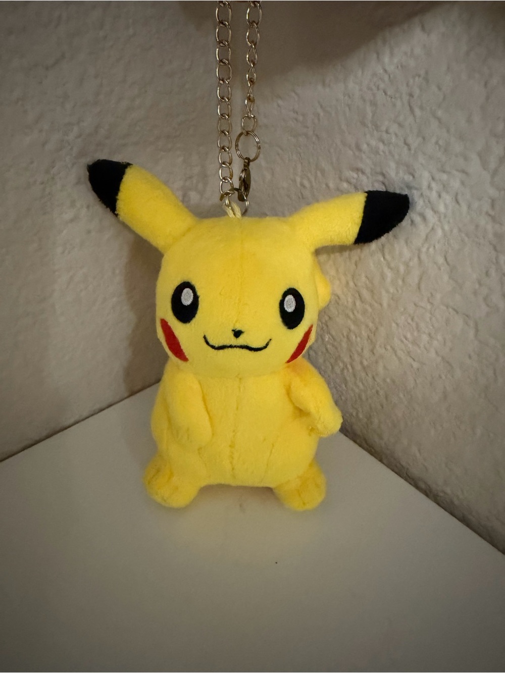 Yellow Pikachu Plush Keychain - Official Character Soft Toy